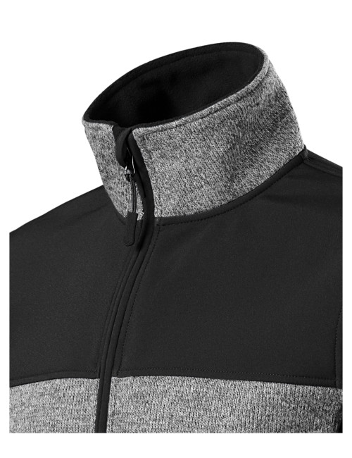 Lässige 550 Herren-Softshelljacke aus hellgrauem Strick von Malfini Rimeck