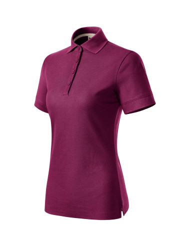 Prime (GOTS) 235 Weißes Damen-Poloshirt mit MALFINI-Firmenlogo-Aufdruck