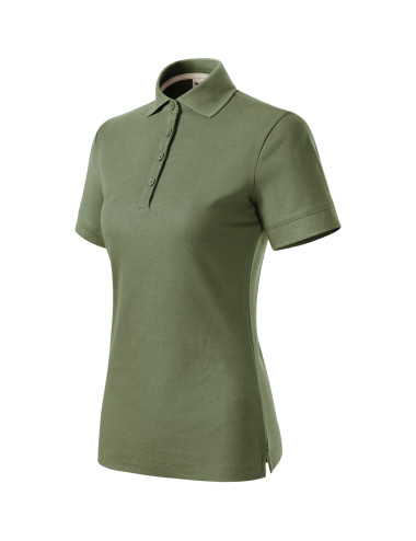 Prime (GOTS) 235 khaki MALFINI women`s military polo shirt