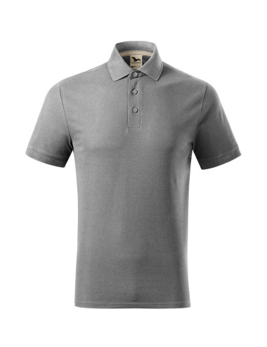 Prime (GOTS) 234 gray MALFINI men`s polo shirt, computer embroidery