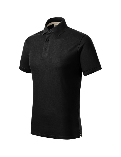 Prime 234 schwarzes MALFINI Herren-Poloshirt, Bio-Baumwolle, bedruckt