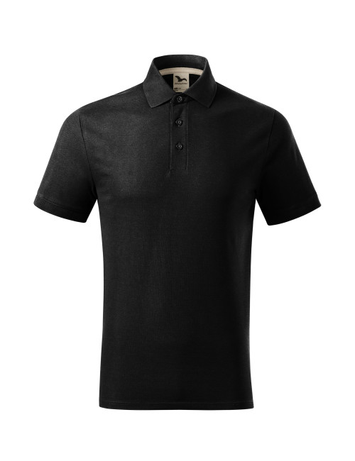 Prime 234 schwarzes MALFINI Herren-Poloshirt, Bio-Baumwolle, bedruckt