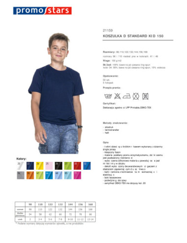 Koszulka dziecięca standard kid 150 granatowy Promostars