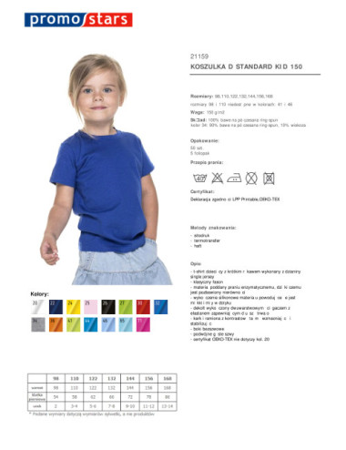 T-shirt standard kid 150 cornflower Promostars
