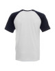 Promostars Herren-T-Shirt CRUISE WHITE/NAVY BLUE mit aufgesticktem Logo