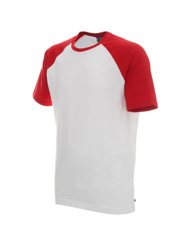 Promostars Herren-T-Shirt CRUISE WHITE/RED mit DTF-DTG-Aufdruck