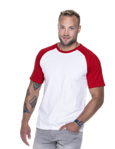 Herren-Kreuzfahrt-T-Shirt weiß/rot Promostars