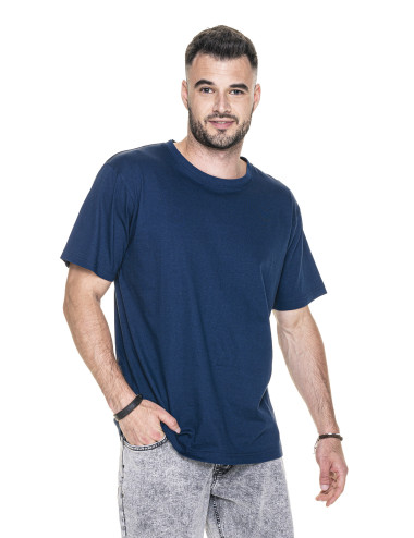 "Koszulka Męska Heavy 170 Promostar - Jasny Granat, Miękka, Wytrzym