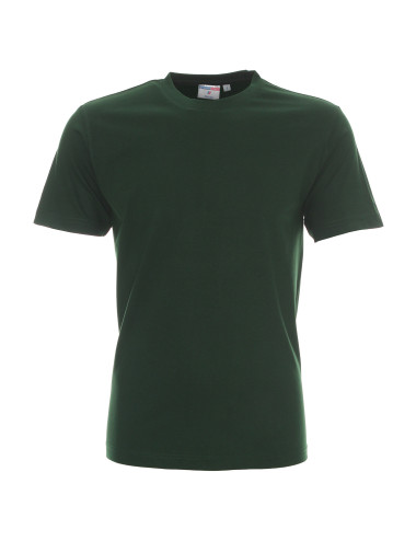 Promostars HEAVY Men`s T-SHIRT 170 BOTTLE GREEN logo embroidery print