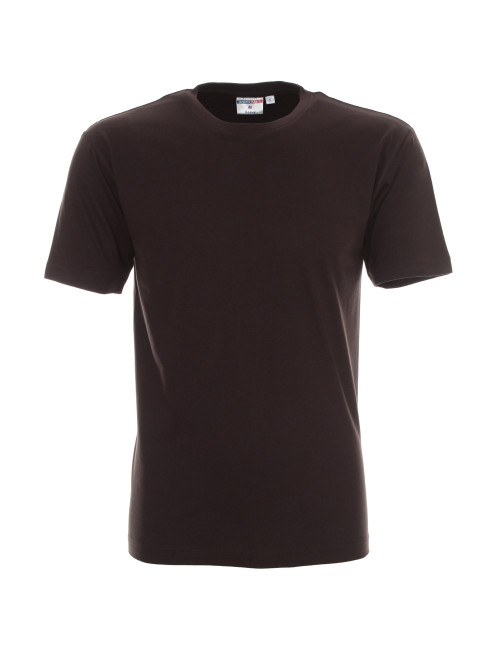 Promostars HEAVY Men`s T-SHIRT 170 DARK BROWN logo embroidery print