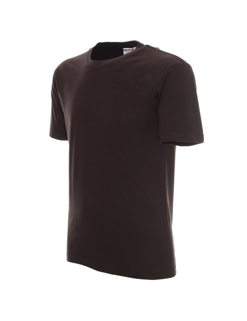 Promostars HEAVY HERREN T-SHIRT 170 DUNKELBRAUN mit aufgesticktem Logo