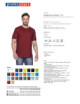 2Schweres Herren-T-Shirt 170 burgunderrot von Promostars