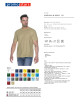 Promostars HEAVY Herren-T-Shirt 170 Beige mit Stickerei und Siebdruck-Logo
