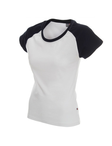 Promostars LADIES` CRUISE Women`s T-SHIRT NAVY PRINT Embroidery logo