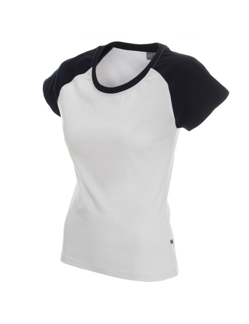 Promostars LADIES` CRUISE Women`s T-SHIRT NAVY PRINT Embroidery logo