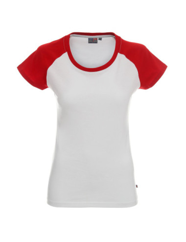 Damen-Kreuzfahrt-Damen-T-Shirt weiß/rot Promostars