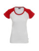 Ladies`cruise women`s t-shirt white/red Promostars