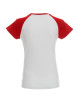 Promostars LADIES` CRUISE Damen T-SHIRT WEISS/ROT DTG-Druck