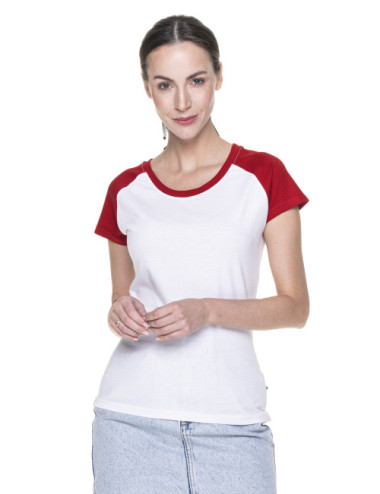 Ladies`cruise women`s t-shirt white/red Promostars