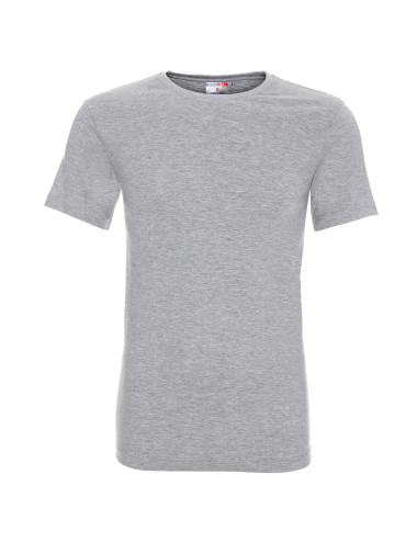 Promostars HEAVY SLIM Men`s T-SHIRT LIGHT GRAY MELANGE embroidery print