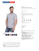Promostars HEAVY SLIM Men`s T-SHIRT LIGHT GRAY MELANGE embroidery print