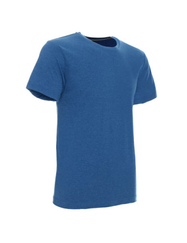 Schweres, schmal geschnittenes Herren-T-Shirt, blau meliert von Promostars