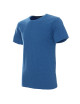 Promostars HEAVY SLIM HERREN T-SHIRT BLAU MELANGE mit aufgesticktem Logo