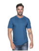 2Schweres, schmal geschnittenes Herren-T-Shirt, blau meliert von Promostars