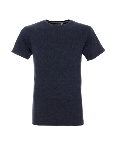 Promostars HEAVY SLIM HERREN-T-SHIRT, STAHLBLAU MELANGE-Stickerei