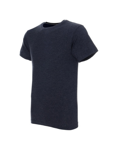 Schweres, schmales Herren-T-Shirt, Stahl- und Blaumelange, Promostars