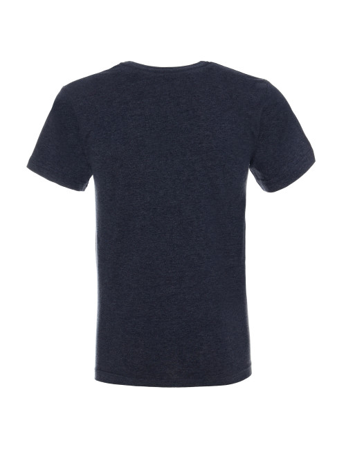 Promostars HEAVY SLIM HERREN-T-SHIRT, STAHLBLAU MELANGE-Stickerei