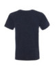 2Schweres, schmales Herren-T-Shirt, Stahl- und Blaumelange, Promostars