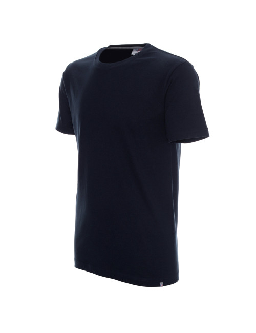 Promostars PREMIUM Herren-T-Shirt, marineblauer Aufdruck, Stickerei, Logo-Transfer