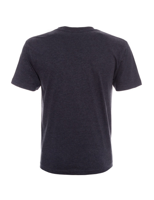 Promostars PREMIUM Men`s T-SHIRT DARK GRAY MELANGE embroidered logo print