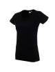 Promostars LADIES` PREMIUM Damen T-SHIRT SCHWARZ mit Logodruck für Unternehmen
