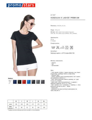 Damen Premium Damen T-Shirt schwarz Promostars