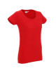 Promostars LADIES` PREMIUM Damen T-SHIRT ROT mit Logo-Stickerei und Siebdruck