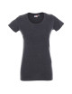 Promostars LADIES` PREMIUM Damen T-SHIRT DARK GREY MELANGE Stickerei