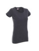 2Damen Premium Damen T-Shirt Dunkelgrau Melange Promostars