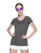 Promostars LADIES` PREMIUM GREY Damen-T-Shirt mit Stickdruck