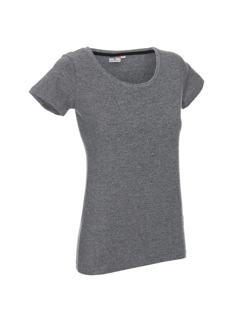 Promostars LADIES` PREMIUM Damen-T-Shirt mit PEPPER-Aufdruck und Logo-Stickerei