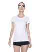 Crimson cut women`s t-shirt LADIES` PREMIUM PLUS WHITE with company logo