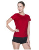 2Premium-Plus-T-Shirt für Damen in Rot mit Crimson Cut