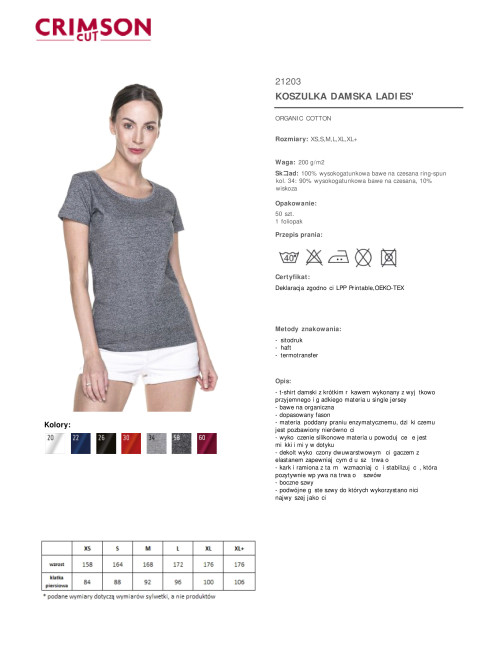 Purpur geschnittenes Damen-T-Shirt LADIES` PREMIUM PLUS PEPPER mit Logo-Stickerei