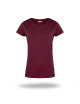 Purpur geschnittenes Damen-T-Shirt LADIES` PREMIUM PLUS RED WINE mit Logo