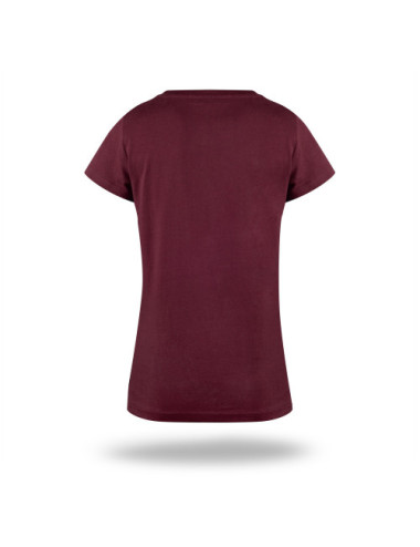 Premium-Plus-Rotwein-T-Shirt für Damen im Crimson Cut