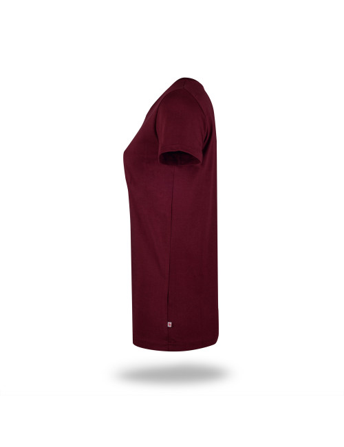 Crimson cut koszulka damska LADIES' PREMIUM PLUS CZERWONE WINO z logo