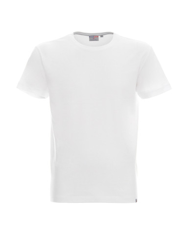 CRIMSON CUT PREMIUM PLUS Men`s T-SHIRT WHITE screenprint logo