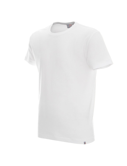 CRIMSON CUT PREMIUM PLUS Men`s T-SHIRT WHITE screenprint logo