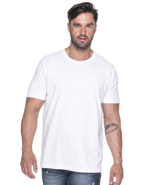 CRIMSON CUT PREMIUM PLUS Men`s T-SHIRT WHITE screenprint logo